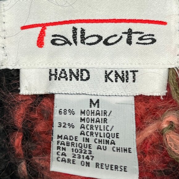 Vintage Talbots Floral Vine Pattern Mohair Blend Cardigan Sweater Size Medium - Picture 5 of 7